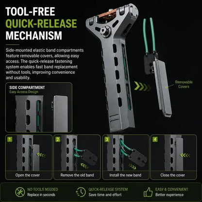 🔥Limited-Time 50% OFF✨Professional Telescopic Aluminum Alloy Auto-Loading Slingshot Full Kit (200 Steel Balls)